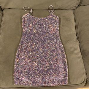 Velvi Juliette mini lilac dress